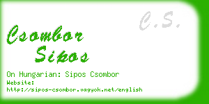 csombor sipos business card